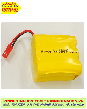 Pin sạc 7.2v-AA400mAh, Pin sạc NiCd 7.2v-AA400mAh, Pin sạc công nghiệp 7.2v-AA400mAh