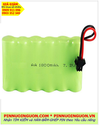 Pin sạc 7.2v AA1800mAh; Pin sạc NiMh 7.2v AA1800mAh; Pin sạc khối công nghiệp 7.2v AA1800mAh