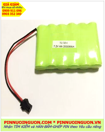 Pin sạc 7.2v AA2000mAh; Pin sạc NiMh NiCd 7.2v AA2000mAh; Pin sạc khối công nghiệp 7.2v AA2000mAh