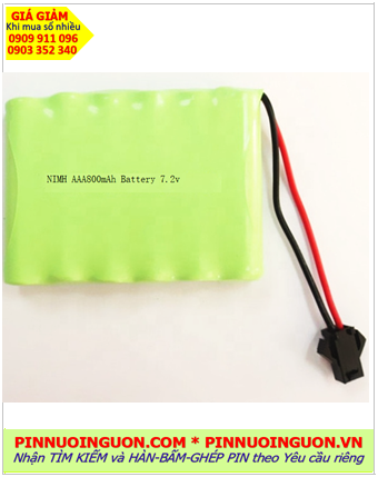 Pin sạc 7.2v AAA800mAh; Pin sạc NiMh NiCd 7.2v AAA800mAh; Pin sạc khối công nghiệp 7.2v AAA800mAh