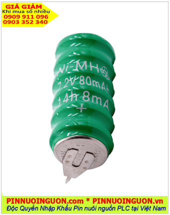 Pin sạc 6/V80H (7.2v-80mAh), Pin sạc NiMh 7.2v-80mAh (6/V80H), Pin sạc công nghiệp 6/V80H (7.2v-80mAh)