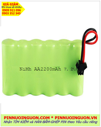 Pin sạc 7.2v AA2200mAh; Pin sạc NiMh NiCd 7.2v AA2200mAh; Pin sạc khối công nghiệp 7.2v AA2200mAh