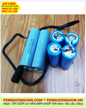 Pin sạc 7.4v-18650-6000mAh, Pin sạc Lithium 18650-7.2v-6000mAh chính hãng /Nhận hàn ghép pin thành khối theo yêu cầu riêng
