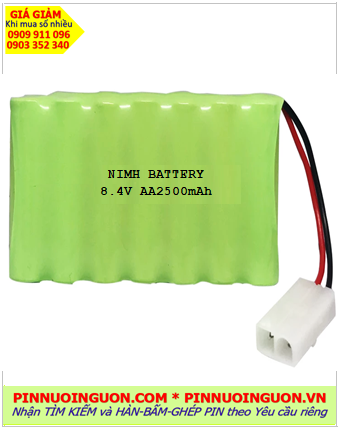 Pin sạc 8.4v-AA2500mAh, Pin sạc NiMh 8.4v-AA2500mAh, Pin sạc công nghiệp 8.4v-AA2500mAh