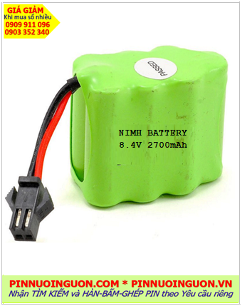 Pin sạc 8.4v-AA2700mAh, Pin sạc NiMh 8.4v-AA2700mAh, Pin sạc công nghiệp 8.4v-AA2700mAh