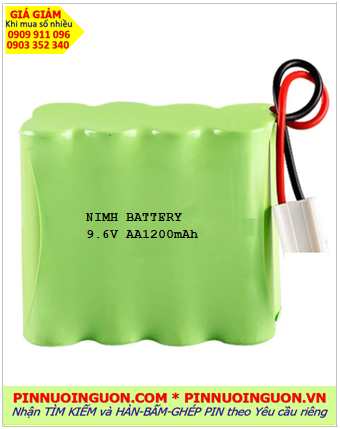 Pin sạc 9.6v AA1200mAh; Pin sạc NiMh 9.6v AA1200mAh; Pin sạc khối công nghiệp 9.6v AA1200mAh
