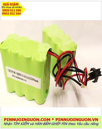 Pin sạc xe điều khiển 9.6V-AA2200mAh, Pin xe đồ chơi điều khiển từ xa 9.6V-AA2200mAh| Có sẳn hàng
