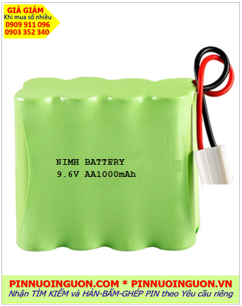 Pin sạc 9.6v AA1000mAh; Pin sạc NiMh 9.6v AA1000mAh; Pin sạc khối công nghiệp 9.6v AA1000mAh