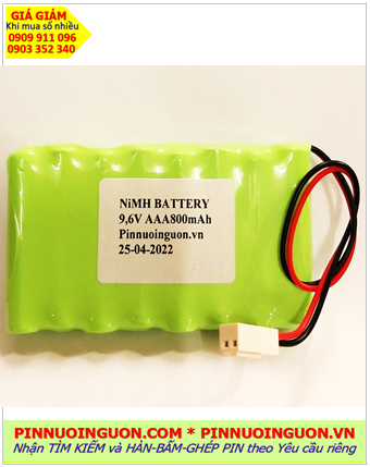 Pin sạc 9.6v AAA800mAh; Pin sạc NiMh 9.6v AAA800mAh; Pin sạc khối công nghiệp 9.6v AAA800mAh