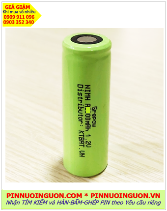 Pin sạc 1.2v A2600mAh, Pin sạc đầu bằng NiMh A2600mAh 1.2v, Cell pin Grepow AA2600mAh 1.2v