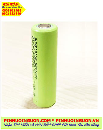 Pin sạc 1.2v AA2300mAh, Pin sạc công nghiệp đầu bằng VỎ XANH NiMh AA2300mAh 1.2v, Cell pin NiMh AA2300mAh 1.2v