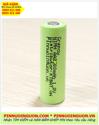 Pin sạc 1.2v A2800mAh, Pin sạc công nghiệp đầu bằng Grepow NiMh A2800mAh 1.2v, Cell pin Grepow NiMh A2800mAh 1.2v