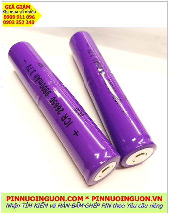 ICR26650-9800mAh-3.7v, Pin sạc Lithium đèn pin ICR26650-9800mAh Lithium 3.7v (Chỉ sử dụng cho đèn Pin)