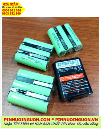 Pin sạc NiMh 3.6v-650mAh, Pin bộ đàm KEBT-071-D (3.6v-650mAh)/ Nhận hàn ghép pin