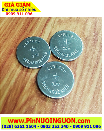 LIR1620 _Pin LIR1620; Pin sạc Lithium Li-iOn 3.6v LIR1620 (16mmx2.0mm) chính hãng