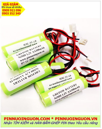Pin đèn Exit 1.2v AA1000mAh, Pin đèn khẩn cấp 1.2v AA1000mAh, Pin đèn thoát hiểm 1,2V AA1000mAh NiMh-NiCd chính hãng 