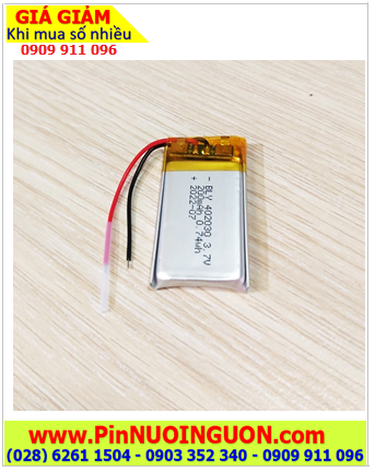 Lipo 402030, Pin sạc 3.7v Li-polymer LP-402030 (200mAh, 4mmx20mmx30mm) có mạch sẳn