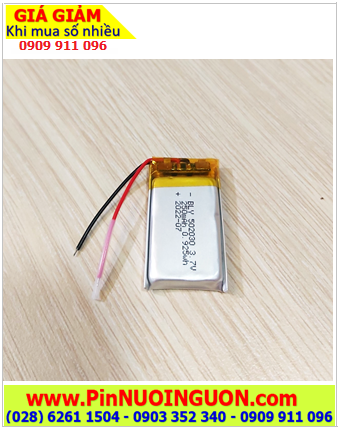 Lipo 502030, Pin sạc 3.7v Li-polymer 502030 (250mAh, 5mmx20mmx30mm) /có mạch sẳn