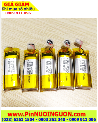 Pin tai nghe Bluetooth LiPolymer IP801437D3R2 _Pin sạc 3.7v 370mAh (8mmx14mmx37mm)