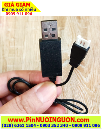 LIPO-USB-TRẮNG, SẠC PIN LITHIUM LI-POLYMER 3.7V LIPO-USB-TRẮNG (Đầu cắm zắc TRẮNG-mỗi lần sạc được 1 pin Lipo)