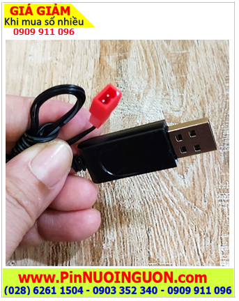 LIPO-USB-ĐỎ, SẠC PIN LITHIUM LI-POLYMER 3.7V LIPO-USB-ĐỎ (Đầu cắm zắc đỏ-mỗi lần sạc được 1 pin Lipo)