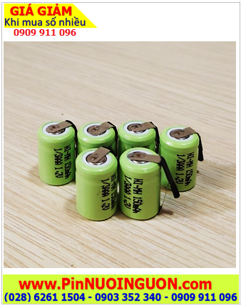 Pin sạc NiMh 1.2V 1/3AAA 350mAh, Pin sạc công nghiệp đầu bằng 1.2V 1/3AAA 350mAh chính hãng 