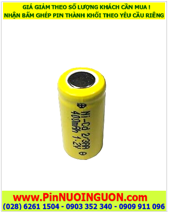 CELL NiCd  2/3AA400mAh 1.2v, Pin sạc NiCd 2/3AA400mAh 1.2v, Pin sạc công nghiệp đầu bằng NiCd 2/3AA400mAh 1.2v