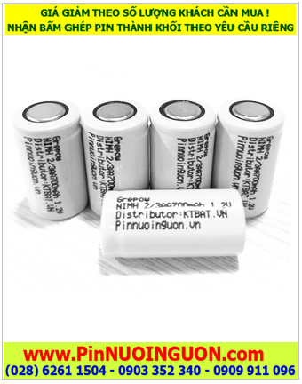 Pin sạc 1,2v 2/3AA700mAh NiCd - Pin sạc công nghiệp NiCd 1,2v 2/3AA700mAh - Pin cell công nghiệp NiCd 1,2v 2/3AA700mAh
