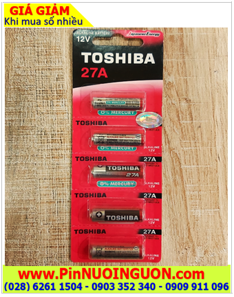 COMBO mua 1vỉ=5viên Pin Remote 12v Toshiba A27 (27A,A27S,27AE) Alkaline chính hãng _Giá 99.000/vỉ 5viên