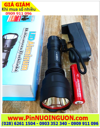 Ultrafire HL-C8, Đèn pin siêu sáng Ultrafire HL-C8, chiếu xa 200-300m, chống shock-chống nước