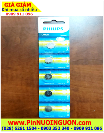 COMBO 1vỉ 5viên Pin Philips CR1220 DL1220 lithium 3.0v chính hãng _Giá chỉ 98.000/ Vỉ 5viên