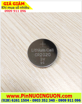 Pin CR2020, Pin đồng xu 3v Lithium CR2020 (20mmx2.0mm) Dung lượng 115mAh chính hãng |CÒN HÀNG