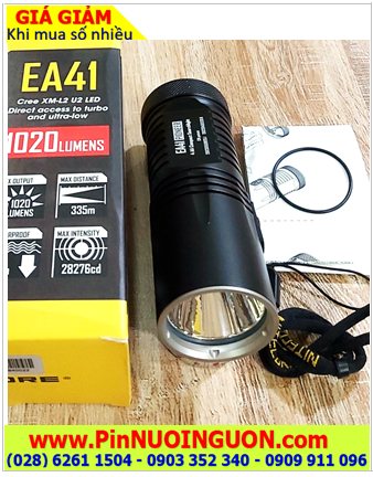 Nitecore EA41, Đèn pin siêu sáng Nitecore EA41 bóng XM-L2 U2 với 1020lumens chiếu xa 335m chính hãng 