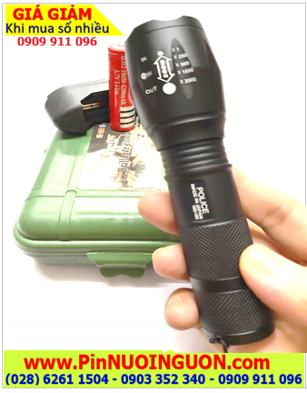 Police HD35, Đèn pin siêu sáng Police HD352 bóng CREELED XML-T6 chính hãng (SD pin 18650)