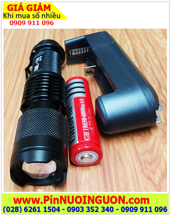 Ultrafire Y98; Đèn pin siêu sáng Ultrafire Y98 với bóng CREE LED và thấu kính lồi | Bảo hành 6 tháng 
