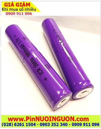 Pin ĐÈN Pin, Pin sạc Lithium 3.7v ICR26650-9800mAh 