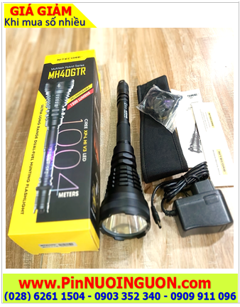 Nitecore MH40GTR; Đèn pin siêu sáng Nitecore MH40GTR 1200lumens chiếu xa 1004m chính hãng 