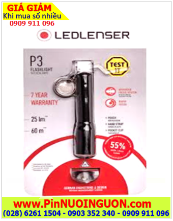 LED LENSER P3, Đèn pin siêu sáng LED LENSER P3 chính hãng, có thêm đôi móc khóa