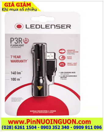 LED LENSER P3R, Đèn pin siêu sáng LED LENSER P3R chính hãng, sử dụgn pin sạc Li-ion AAA