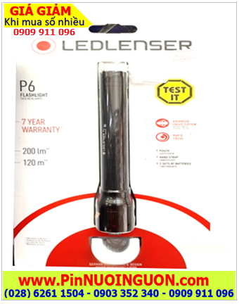 LEDLENSER P6, Đèn pin siêu sáng Led Lenser P6 chính hãng với 200Lumens chiếu xa 120m