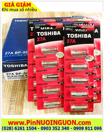 COMBO 1HỘP=25vỉ 5viên Pin 12v Toshiba A27 (27A,27AE) Alkaline _Giá chỉ 2.275.000đ/Hộp 125viên