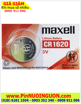 Pin CR1620 _Pin Maxell CR1620; Pin 3v lithium Maxell CR1620 chính hãng _Cells in Japan