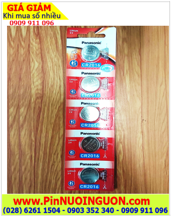 COMBO 1vỉ 5viên Pin CR2016 _Pin Panasonic CR2016 lithium 3v chính hãng_Giá chỉ 58.000đ/ Vỉ