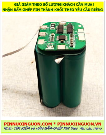 Pin sạc 14.8v-2000mAh, Pin sạc 14.8v-2000mAh, Pin sạc Lithium Samsung INR18650-14.8v-2000mAh /Nhận hàn ghép pin theo yêu cầu