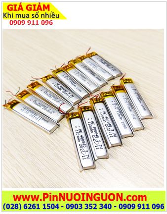 Lipo 400840 (110mAh), Pin sạc 3.7v Lipolymer 400840 với 110mAh (4mm x 8mm x 40mm), Đã gắn sẳn mạch sạc 