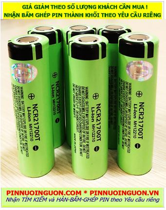 Panasonic NCR21700T, Pin sạc 3.7v Lithium Li-ion Panasonic NCR21700T -4800mAh chính hãng