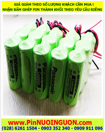 Pin sạc 3.6v-AA700mAh; Pin sạc Panasonic Cadnica 3.6v-AA700mAh; Pin sạc khối 3.6v-AA700mAh chính hãng