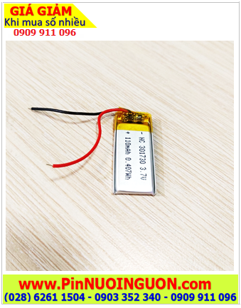 Pin Lipo 301730-110mAh, Pin sạc Lithium Li-Polymer 3.7v 301730 với 110mAh (3mm x 17mm x 30mm)