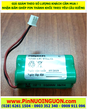 Pin sạc đèn Paragon 4.8v-850mAh, Pin đèn khẩn cấp thoát hiểm Paragon 4.8v-850mAh, Pin sạc 4.8v-850mAh