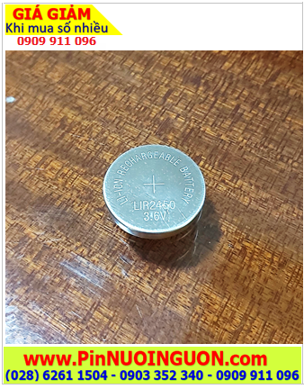 Pin LIR2450, Pin sạc Li-ion Lithium 3.6v LIR2450 (24mm x 5mm, với 110mAh) |HÀNG CÓ SẲN